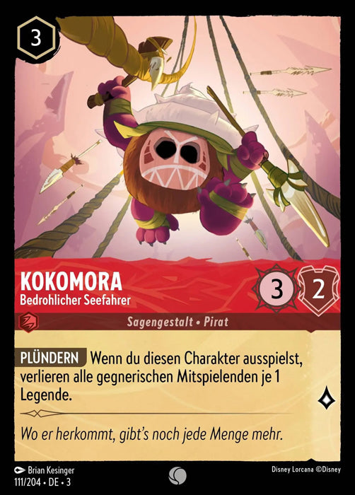 Lorcana Die Tintenlande 3-111 C Kokomora Rubin