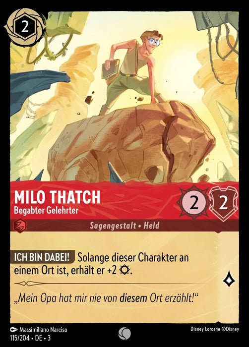 Lorcana Die Tintenlande 3-115 C Milo Thatch Rubin