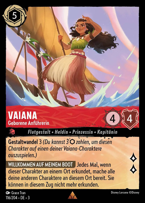 Lorcana Die Tintenlande 3-116 R Vaiana Rubin
