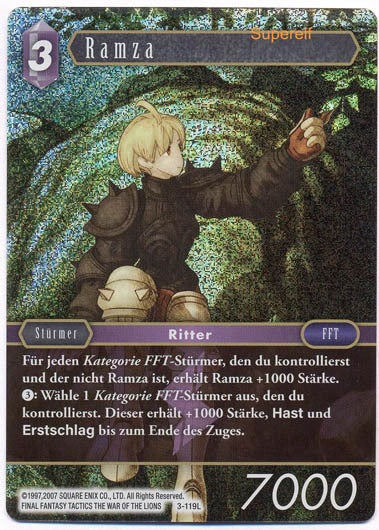 Final Fantasy Opus 3-119 L Ramza Blitz