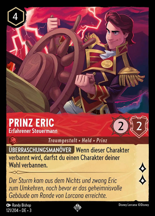 Lorcana Die Tintenlande 3-121 SR Prinz Eric Rubin