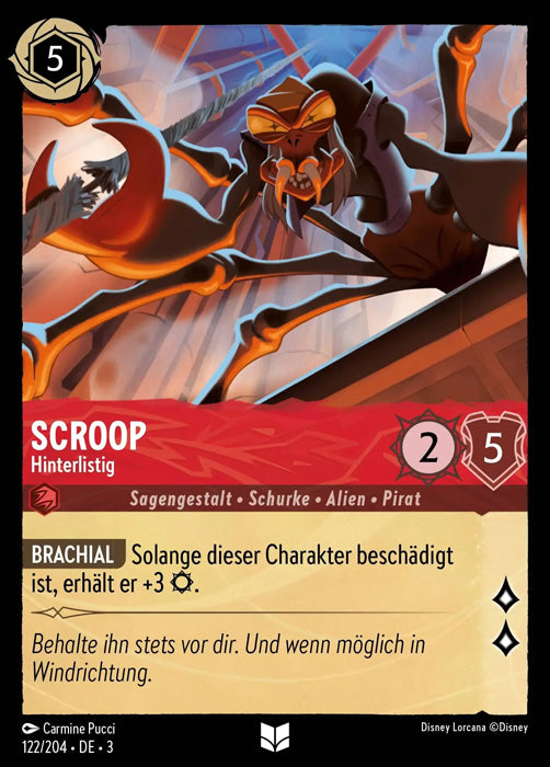 Lorcana Die Tintenlande 3-122 UC Scroop Rubin