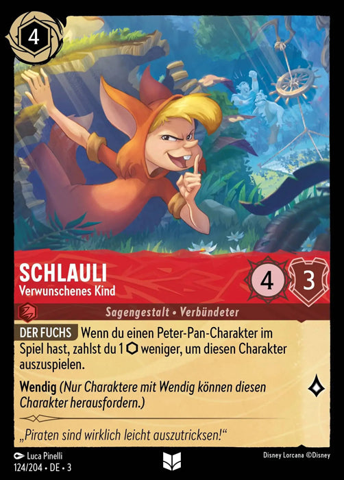 Lorcana Die Tintenlande 3-124 UC Schlauli Rubin