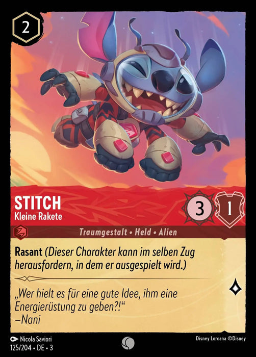 Lorcana Die Tintenlande 3-125 C Stitch Rubin