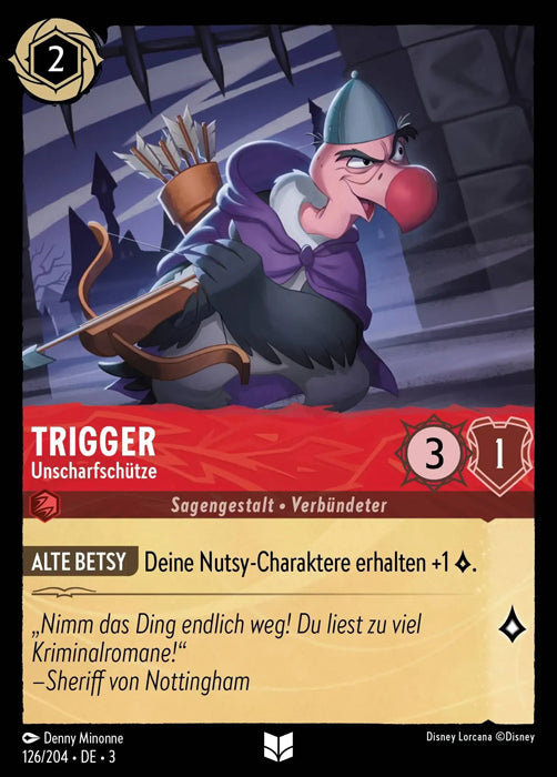 Lorcana Die Tintenlande 3-126 UC Trigger Rubin