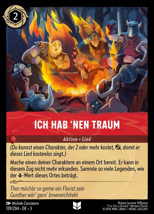 Lorcana Die Tintenlande 3-129 UC Ich hab nen Traum Rubin