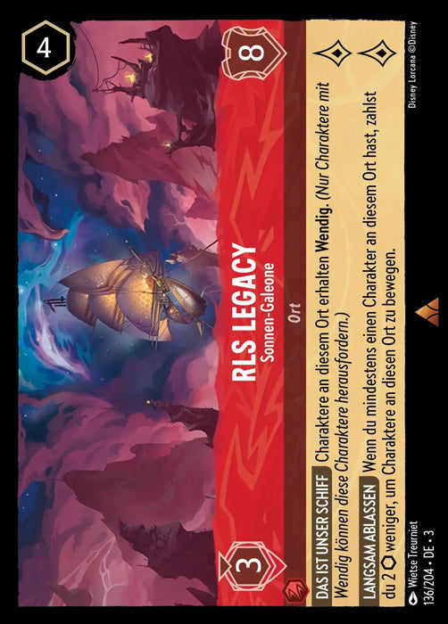 Lorcana Die Tintenlande 3-136 R RLS Legacy Rubin