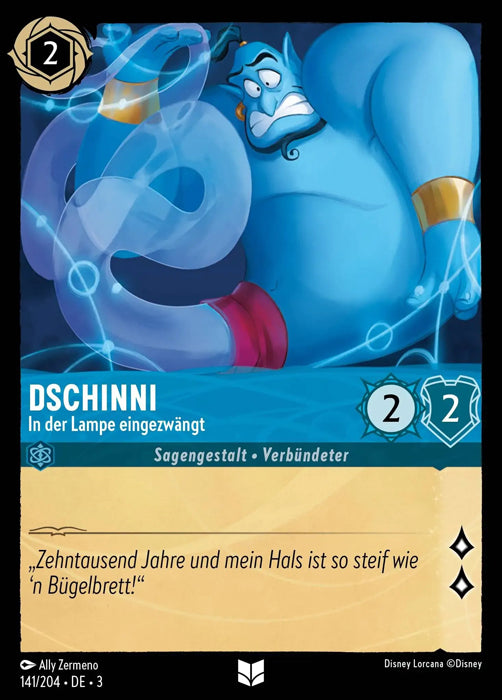 Lorcana Die Tintenlande 3-141 UC Dschinni Saphir