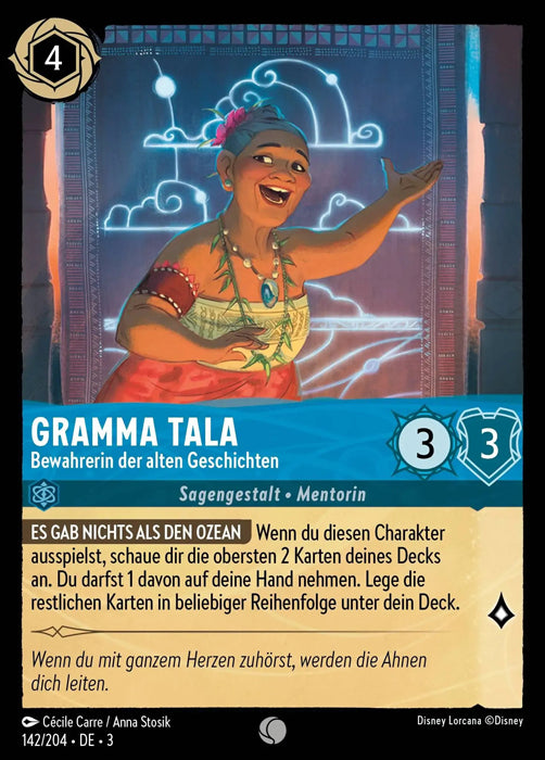 Lorcana Die Tintenlande 3-142 C Gramma Tala Saphir