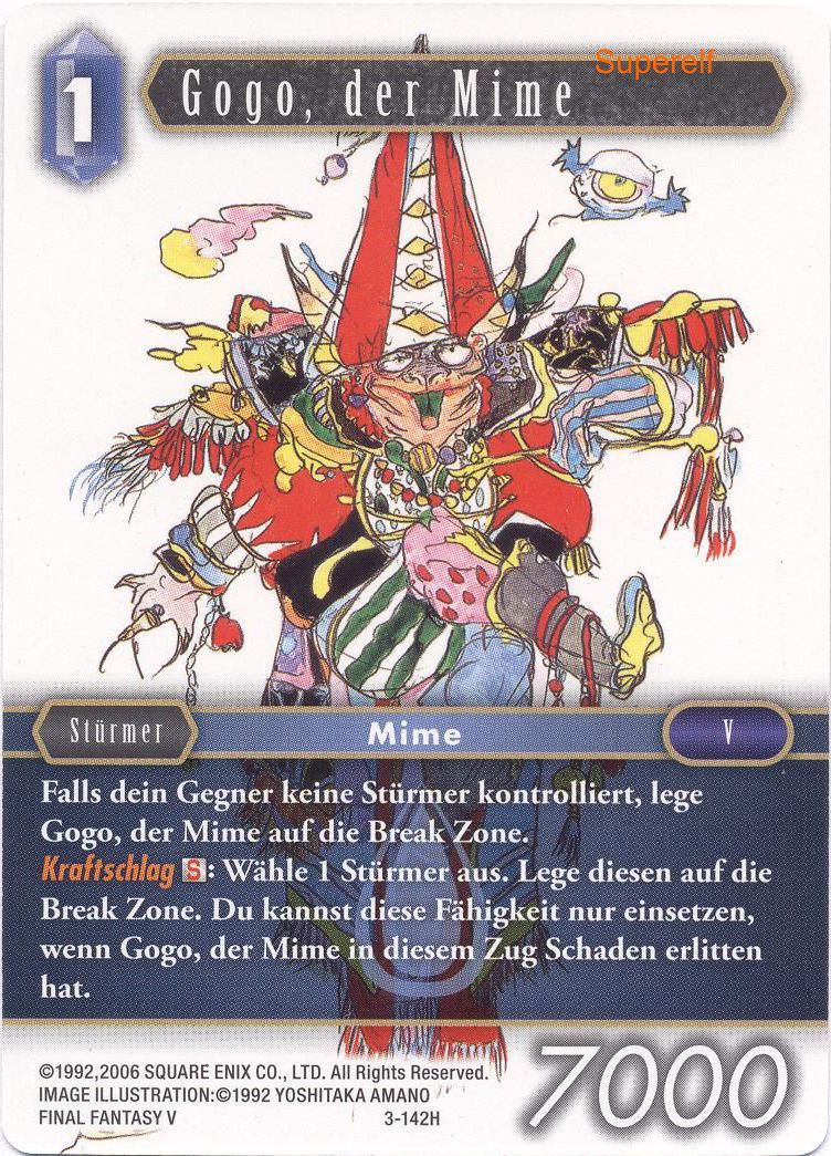 Final Fantasy Opus 3-142 H Gogo, der Mime Wasser