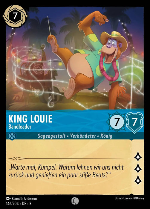 Lorcana Die Tintenlande 3-146 C King Louie Saphir