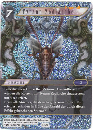Final Fantasy Opus 3-147 L Tyrann Zodiarche Chaos