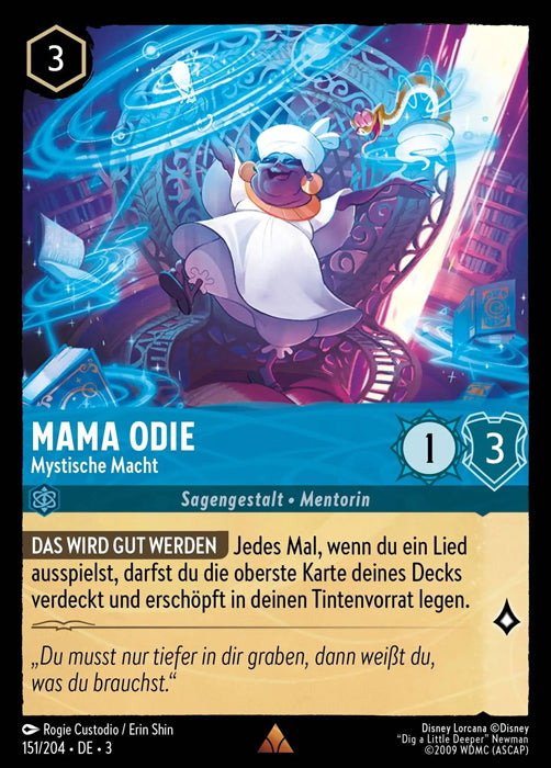 Lorcana Die Tintenlande 3-151 R Mama Odie Saphir