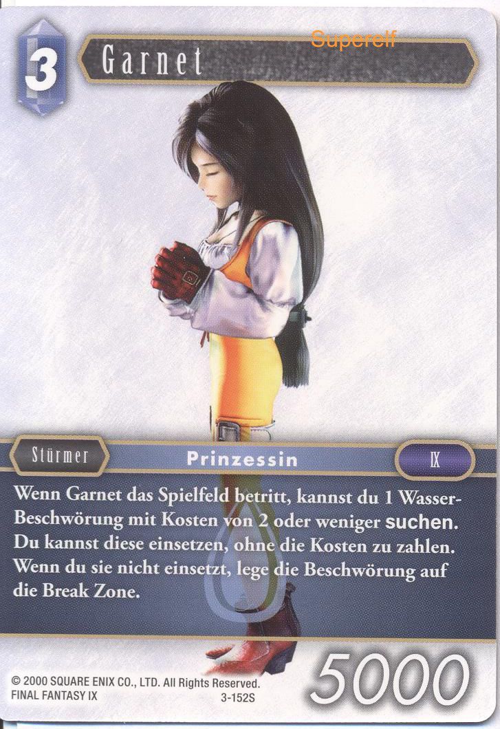 Final Fantasy Opus 3-152 S Garnet Wasser