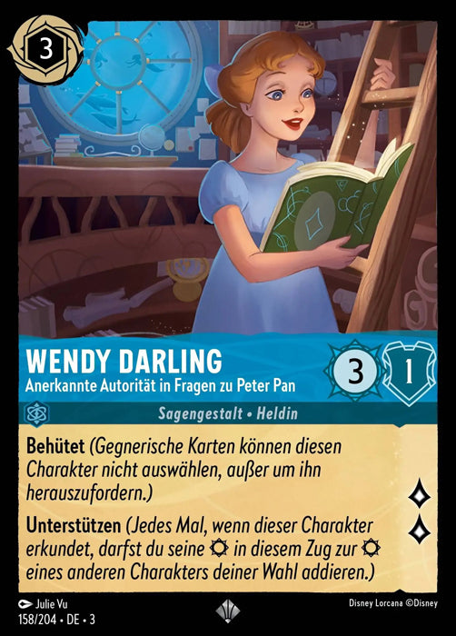 Lorcana Die Tintenlande 3-158 SR Wendy Darling Saphir