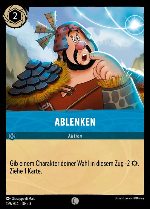 Lorcana Die Tintenlande 3-159 C Ablenken Saphir