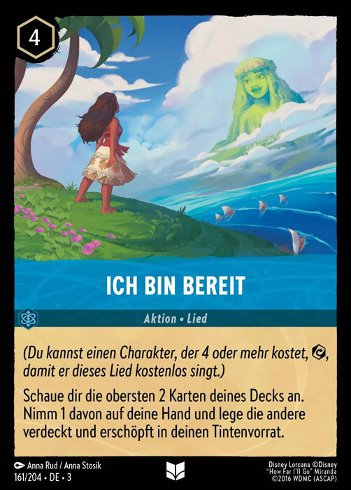 Lorcana Die Tintenlande 3-161 UC Ich bin bereit Saphir