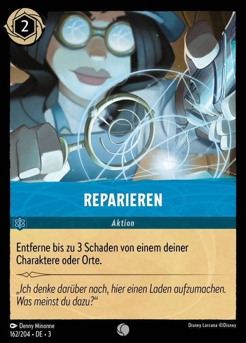 Lorcana Die Tintenlande 3-162 C Reparieren Saphir