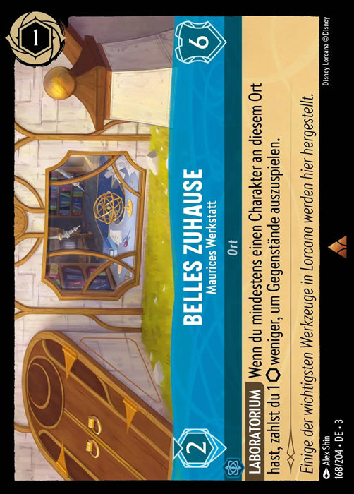 Lorcana Die Tintenlande 3-168 R Belles Zuhause Saphir