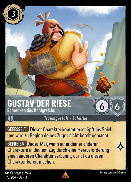 Lorcana Die Tintenlande 3-173 R Gustav der Riese Stahl
