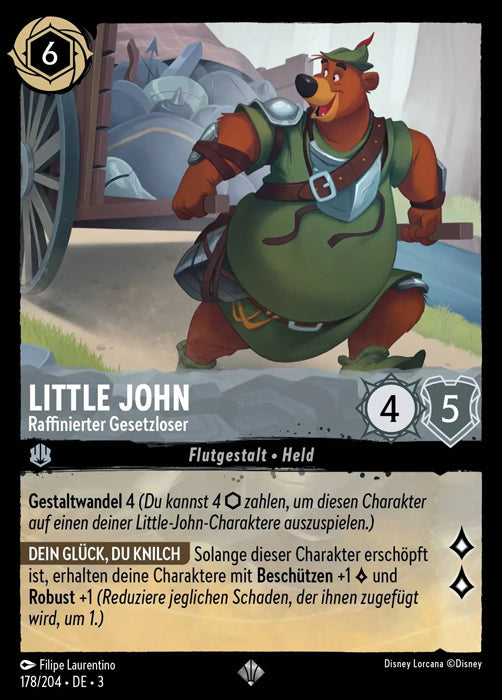 Lorcana Die Tintenlande 3-178 SR Little John Stahl