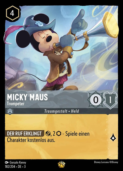 Lorcana Die Tintenlande 3-182 L Micky Maus Stahl