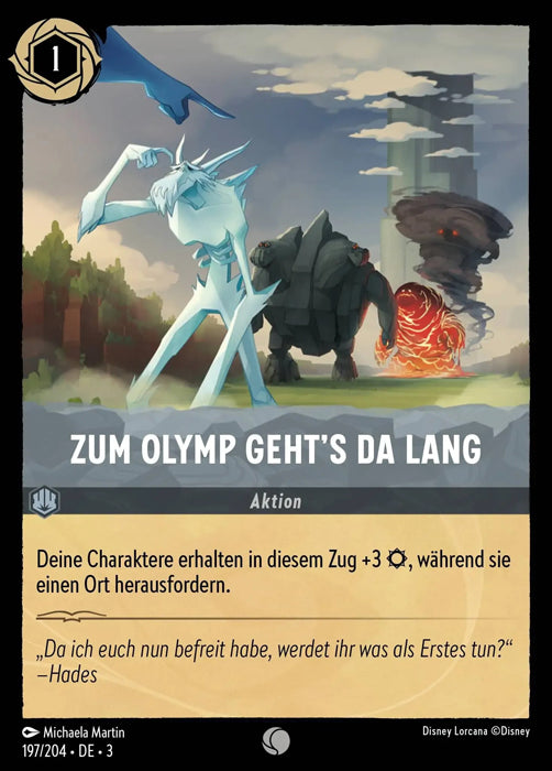 Lorcana Die Tintenlande 3-197 C Zum Olymp geht´s da lang Stahl