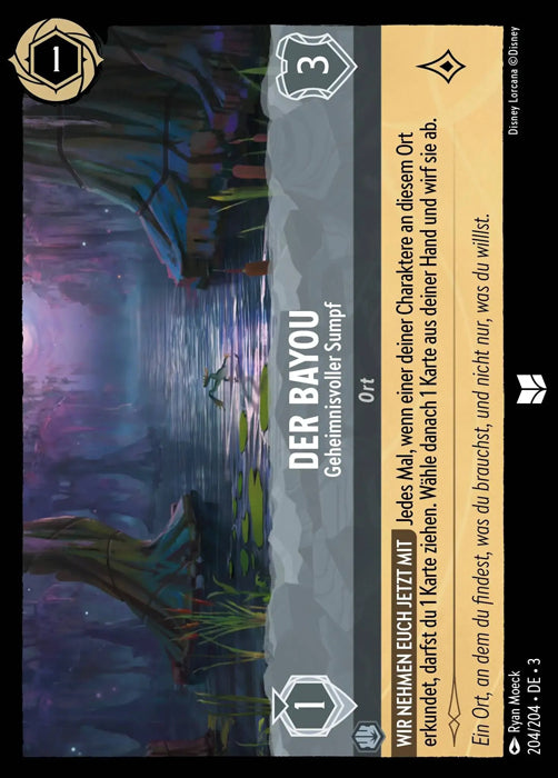 Lorcana Die Tintenlande 3-204 UC Der Bayou Stahl