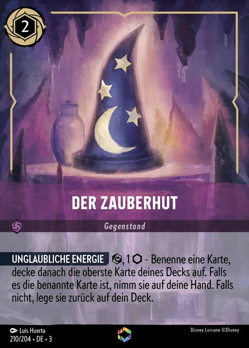 Lorcana Die Tintenlande 3-210 Verzaubert Der Zauberhut Amethyst