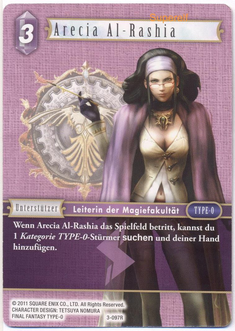 Final Fantasy Promokarte Opus 3-097R / PR-017 Arecia Al-Rashia  Variante