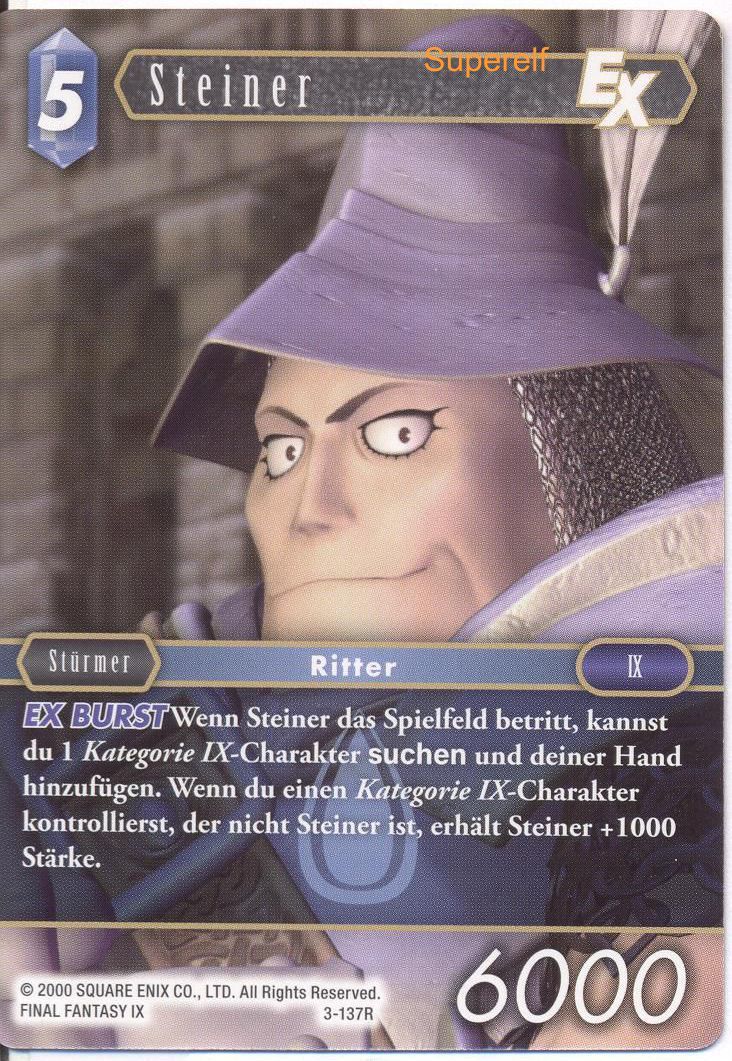 Final Fantasy Promokarte Opus 3-137R / PR-015 Steiner  Variante