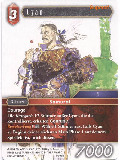Final Fantasy Opus 4-007 H Cyan Feuer