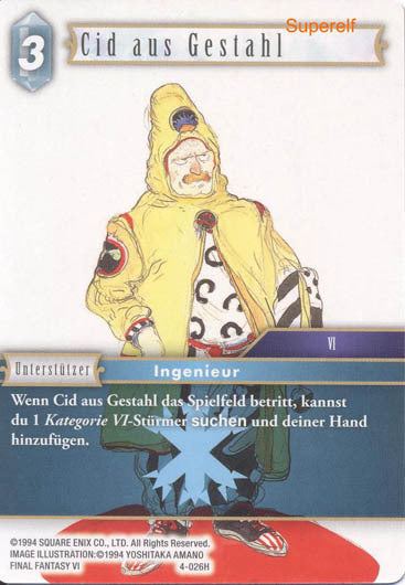Final Fantasy Opus 4-026 H Cid aus Gestahl Eis