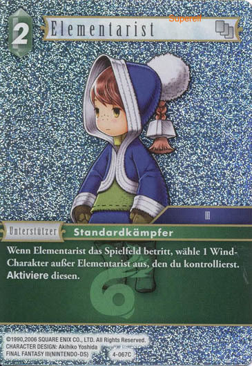 Final Fantasy Opus 4-067 C Elementarist Wind
