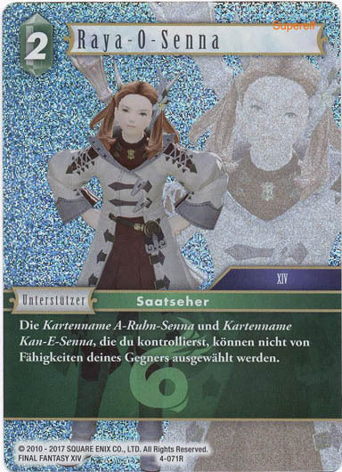 Final Fantasy Opus 4-071 R Raya-O-Senna Wind