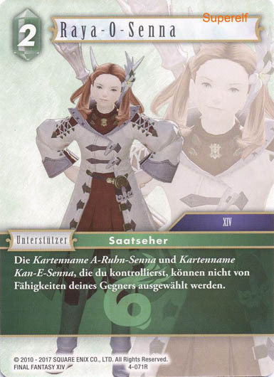 Final Fantasy Opus 4-071 R Raya-O-Senna Wind