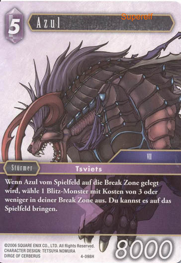 Final Fantasy Opus 4-098 H Azul Blitz