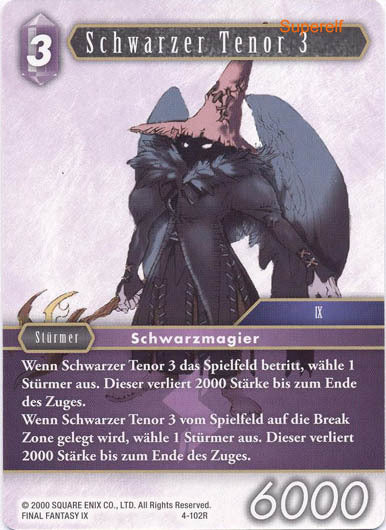 Final Fantasy Opus 4-102 R Schwarzer Tenor 3 Blitz