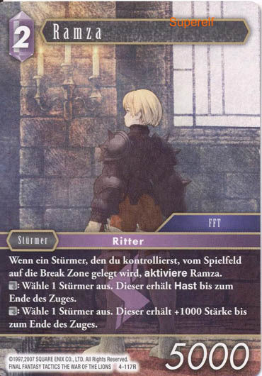 Final Fantasy Opus 4-117 R Ramza Blitz
