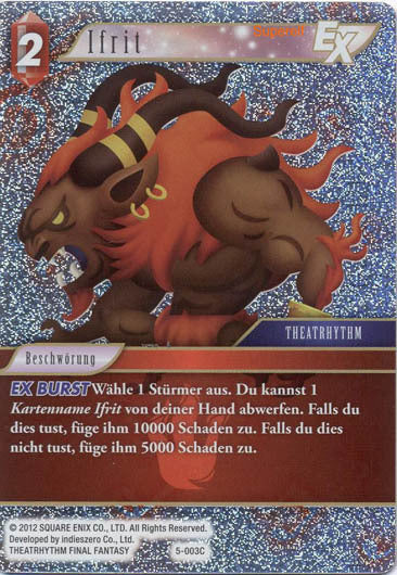 Final Fantasy Opus 5-003 C Ifrit Feuer