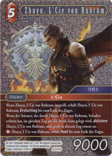 Final Fantasy Opus 5-011 H Zhuyu, L´Cie von Rubrum Feuer