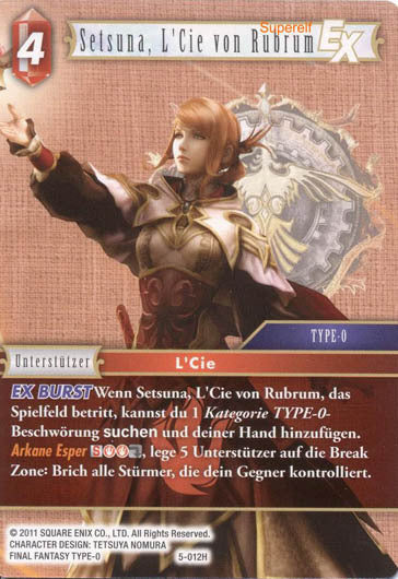 Final Fantasy Opus 5-012 H Selsuna, L´Cie von Rubrum Feuer
