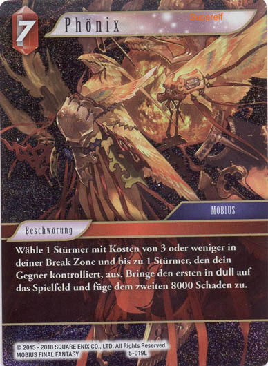 Final Fantasy Opus 5-019 L Phönix Feuer
