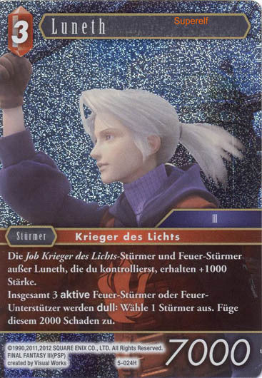 Final Fantasy Opus 5-024 H Luneth Feuer