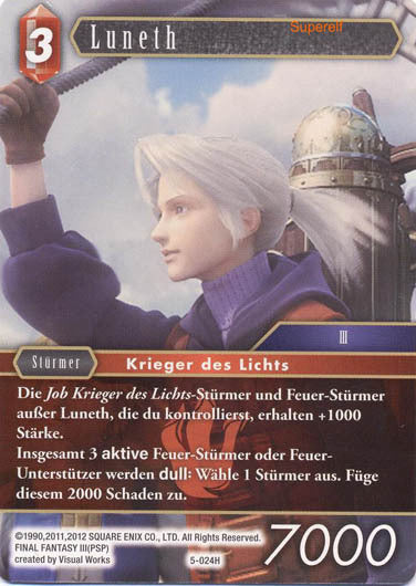 Final Fantasy Opus 5-024 H Luneth Feuer