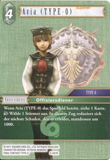 Final Fantasy Opus 5-051 R Aria (TYPE-0) Wind