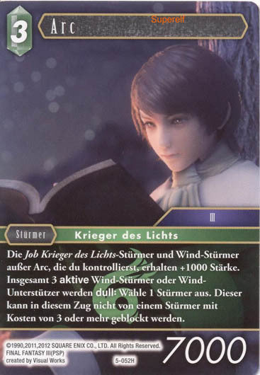 Final Fantasy Opus 5-052 H Arc Wind
