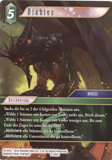Final Fantasy Opus 5-062 L Diablos Wind