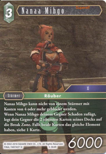 Final Fantasy Opus 5-064 R Nanaa Mihgo Wind