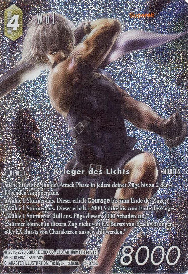 Final Fantasy 5-075L Wol Full Art Premium - Legacy Karte aus OPUS 14